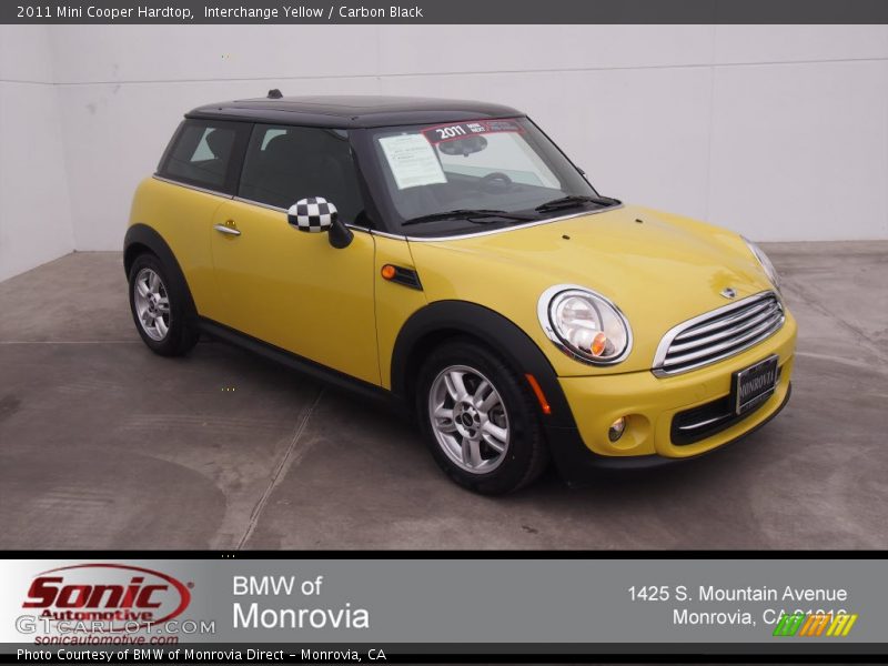 Interchange Yellow / Carbon Black 2011 Mini Cooper Hardtop