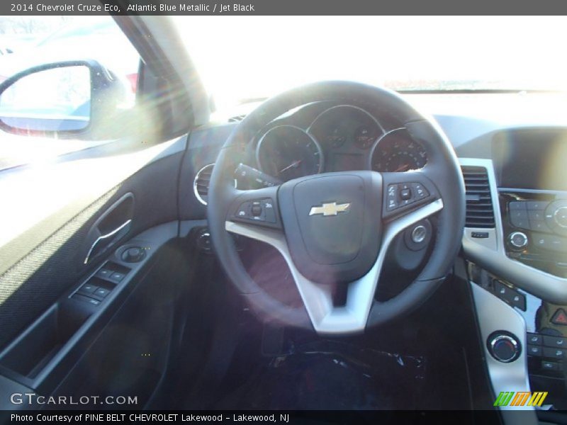 Atlantis Blue Metallic / Jet Black 2014 Chevrolet Cruze Eco