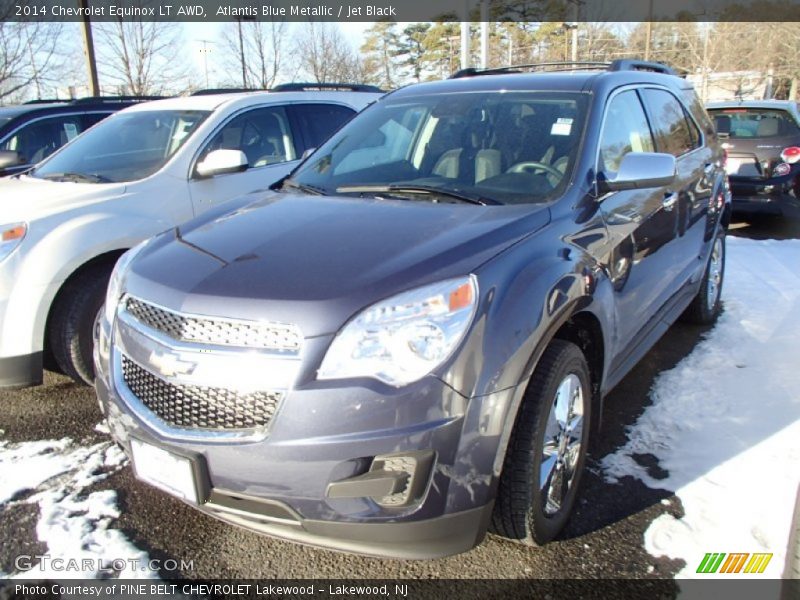 Atlantis Blue Metallic / Jet Black 2014 Chevrolet Equinox LT AWD