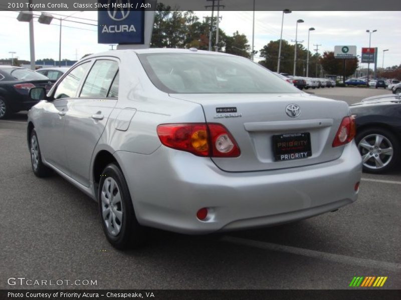 Classic Silver Metallic / Ash 2010 Toyota Corolla