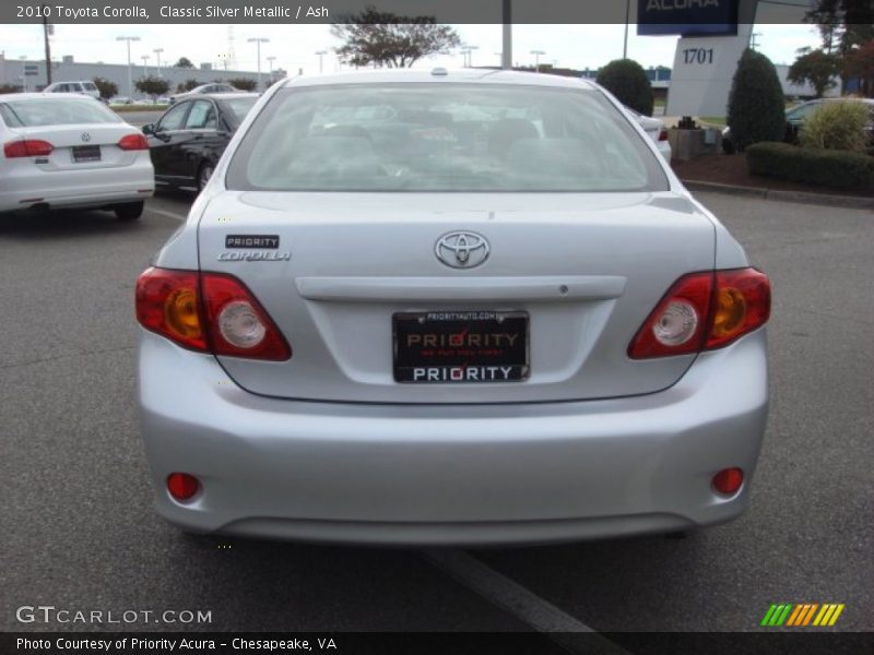 Classic Silver Metallic / Ash 2010 Toyota Corolla
