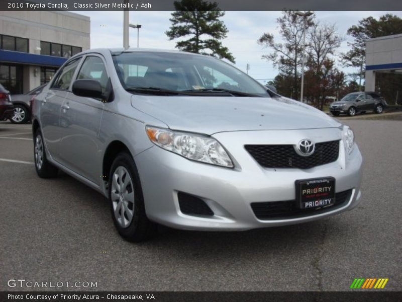 Classic Silver Metallic / Ash 2010 Toyota Corolla