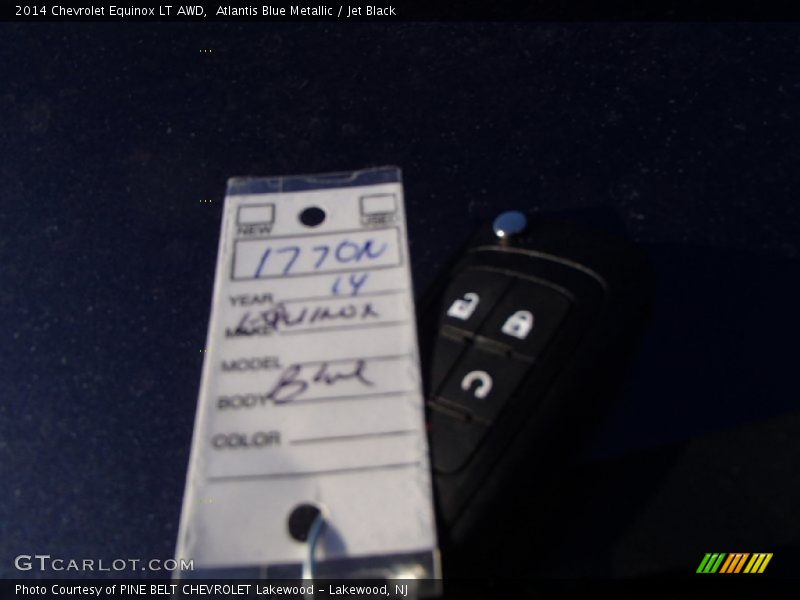 Atlantis Blue Metallic / Jet Black 2014 Chevrolet Equinox LT AWD