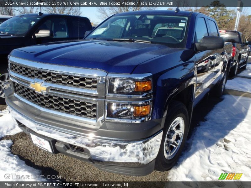 Blue Topaz Metallic / Jet Black/Dark Ash 2014 Chevrolet Silverado 1500 WT Crew Cab 4x4