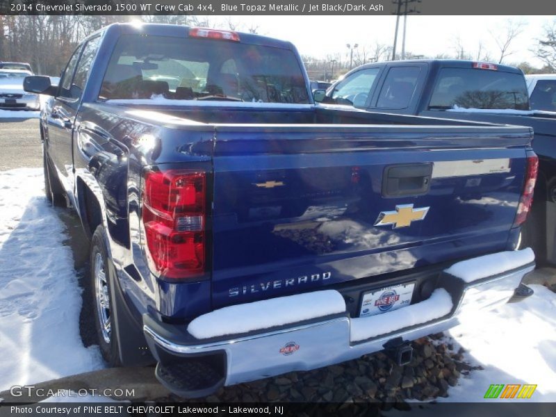 Blue Topaz Metallic / Jet Black/Dark Ash 2014 Chevrolet Silverado 1500 WT Crew Cab 4x4