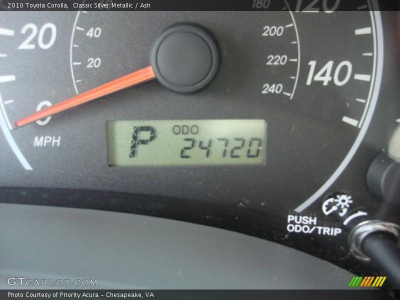 Classic Silver Metallic / Ash 2010 Toyota Corolla