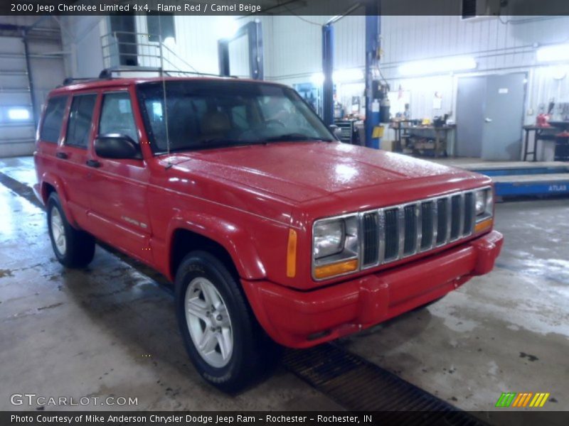 Flame Red / Camel Beige 2000 Jeep Cherokee Limited 4x4
