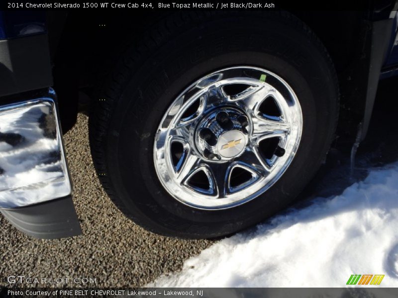 Blue Topaz Metallic / Jet Black/Dark Ash 2014 Chevrolet Silverado 1500 WT Crew Cab 4x4