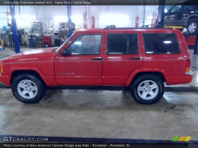 Flame Red / Camel Beige 2000 Jeep Cherokee Limited 4x4