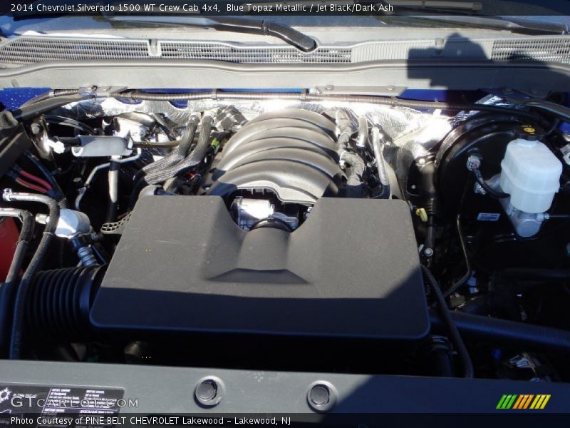 Blue Topaz Metallic / Jet Black/Dark Ash 2014 Chevrolet Silverado 1500 WT Crew Cab 4x4