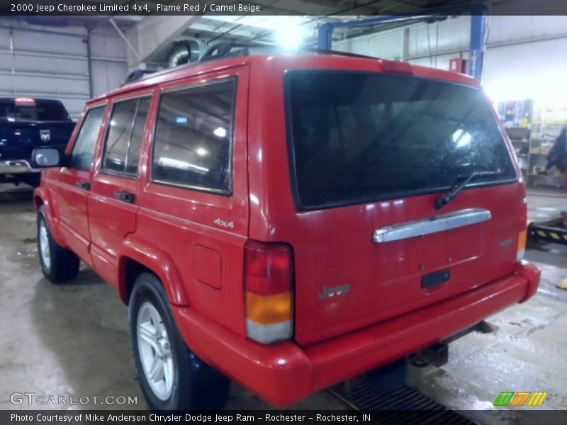 Flame Red / Camel Beige 2000 Jeep Cherokee Limited 4x4