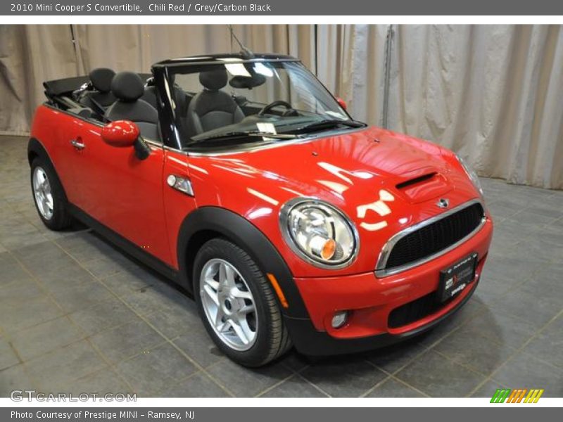 Chili Red / Grey/Carbon Black 2010 Mini Cooper S Convertible