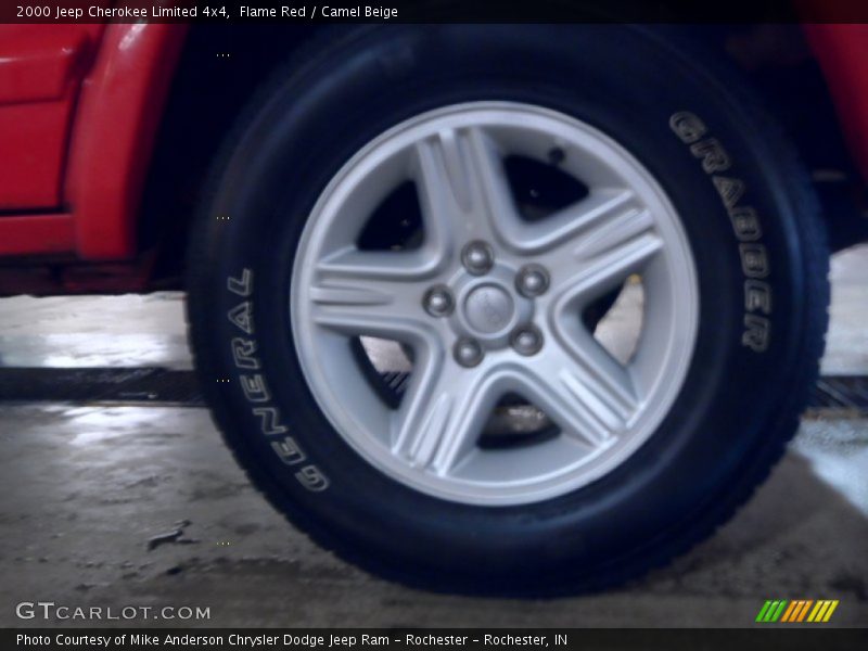 Flame Red / Camel Beige 2000 Jeep Cherokee Limited 4x4