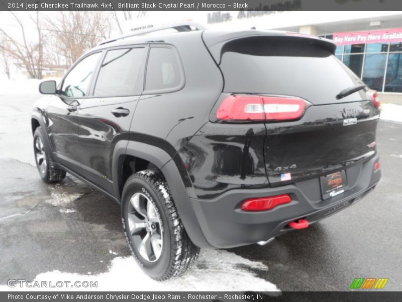 Brilliant Black Crystal Pearl / Morocco - Black 2014 Jeep Cherokee Trailhawk 4x4