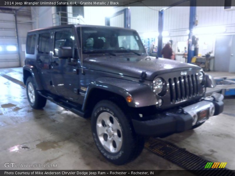Granite Metallic / Black 2014 Jeep Wrangler Unlimited Sahara 4x4
