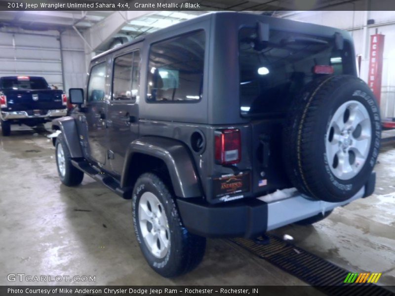 Granite Metallic / Black 2014 Jeep Wrangler Unlimited Sahara 4x4