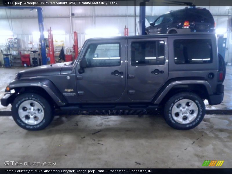 Granite Metallic / Black 2014 Jeep Wrangler Unlimited Sahara 4x4