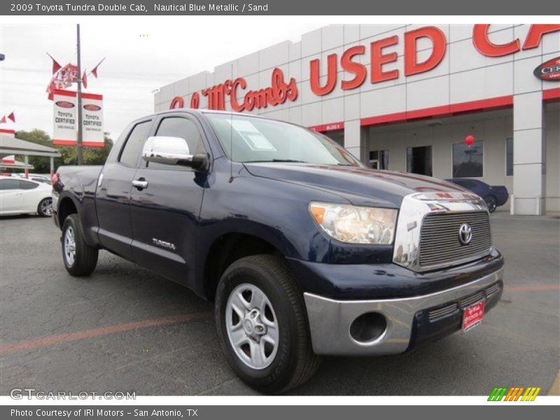 Nautical Blue Metallic / Sand 2009 Toyota Tundra Double Cab