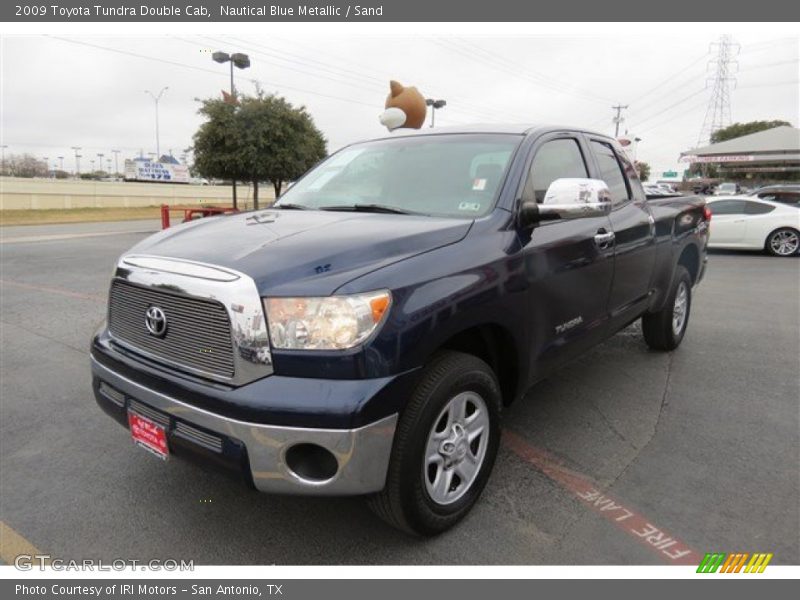 Nautical Blue Metallic / Sand 2009 Toyota Tundra Double Cab