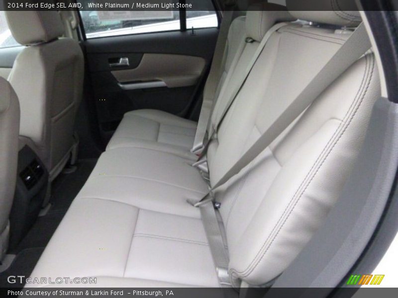 White Platinum / Medium Light Stone 2014 Ford Edge SEL AWD