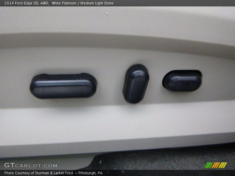 White Platinum / Medium Light Stone 2014 Ford Edge SEL AWD
