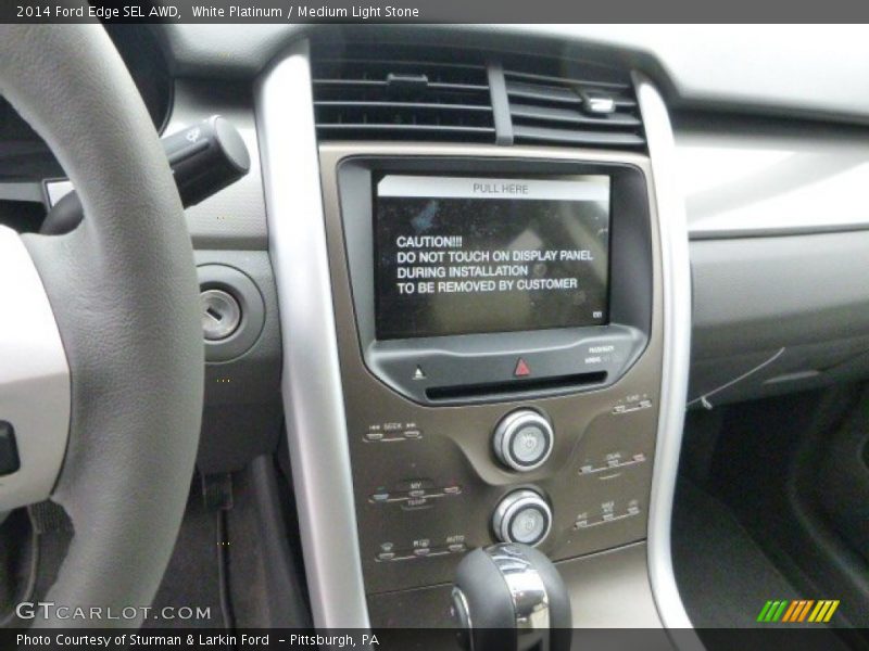 White Platinum / Medium Light Stone 2014 Ford Edge SEL AWD