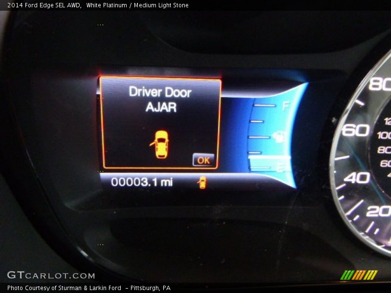 White Platinum / Medium Light Stone 2014 Ford Edge SEL AWD
