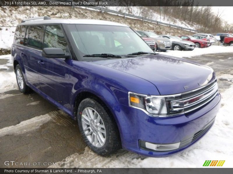 Deep Impact Blue / Charcoal Black 2014 Ford Flex SEL AWD