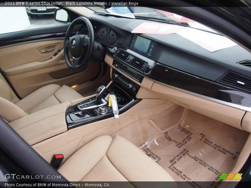 Black Sapphire Metallic / Venetian Beige 2011 BMW 5 Series 550i Sedan