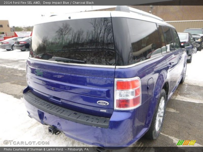 Deep Impact Blue / Charcoal Black 2014 Ford Flex SEL AWD