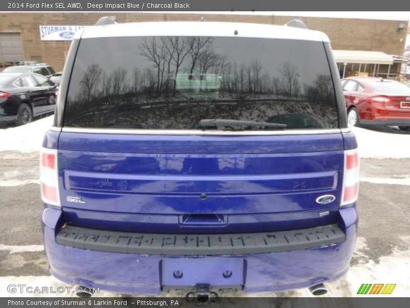 Deep Impact Blue / Charcoal Black 2014 Ford Flex SEL AWD