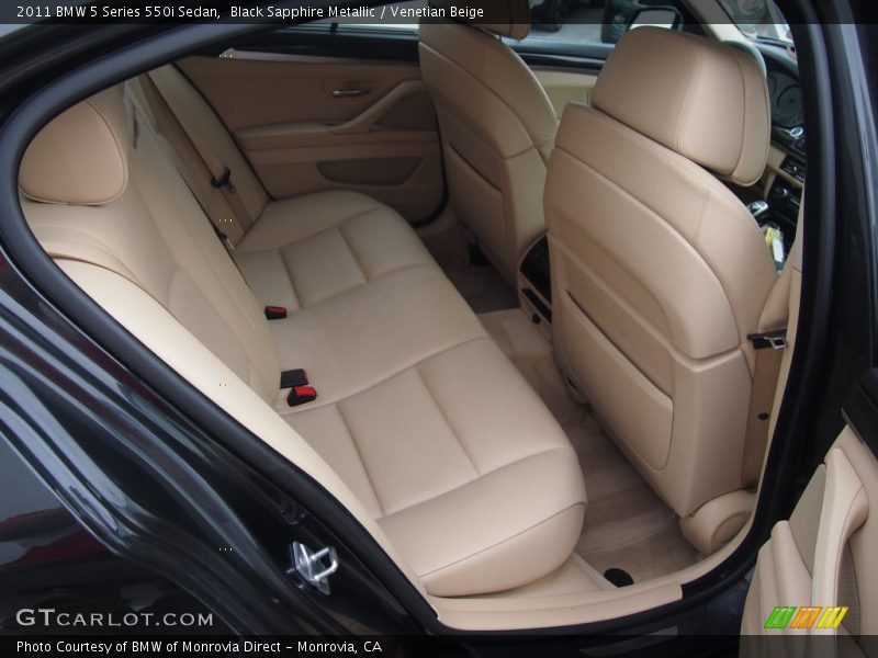 Black Sapphire Metallic / Venetian Beige 2011 BMW 5 Series 550i Sedan