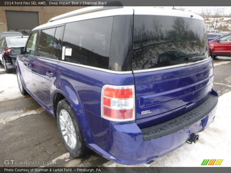 Deep Impact Blue / Charcoal Black 2014 Ford Flex SEL AWD