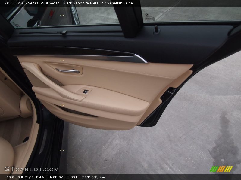 Black Sapphire Metallic / Venetian Beige 2011 BMW 5 Series 550i Sedan