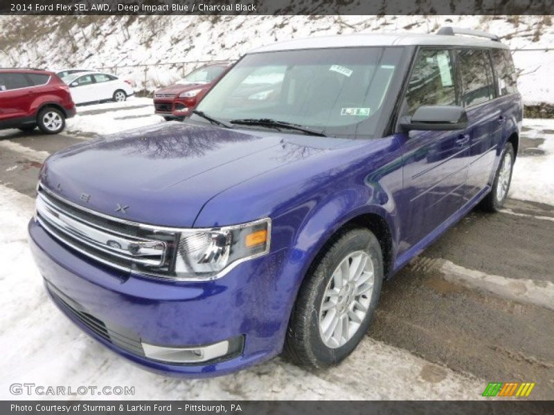 Deep Impact Blue / Charcoal Black 2014 Ford Flex SEL AWD