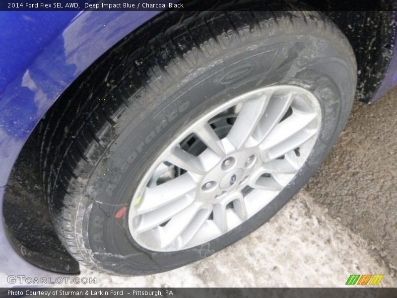 Deep Impact Blue / Charcoal Black 2014 Ford Flex SEL AWD