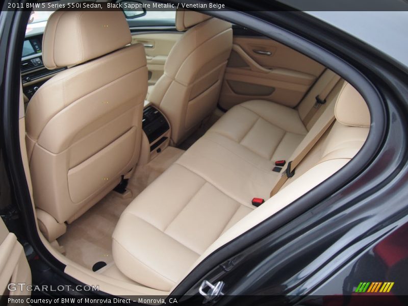 Black Sapphire Metallic / Venetian Beige 2011 BMW 5 Series 550i Sedan