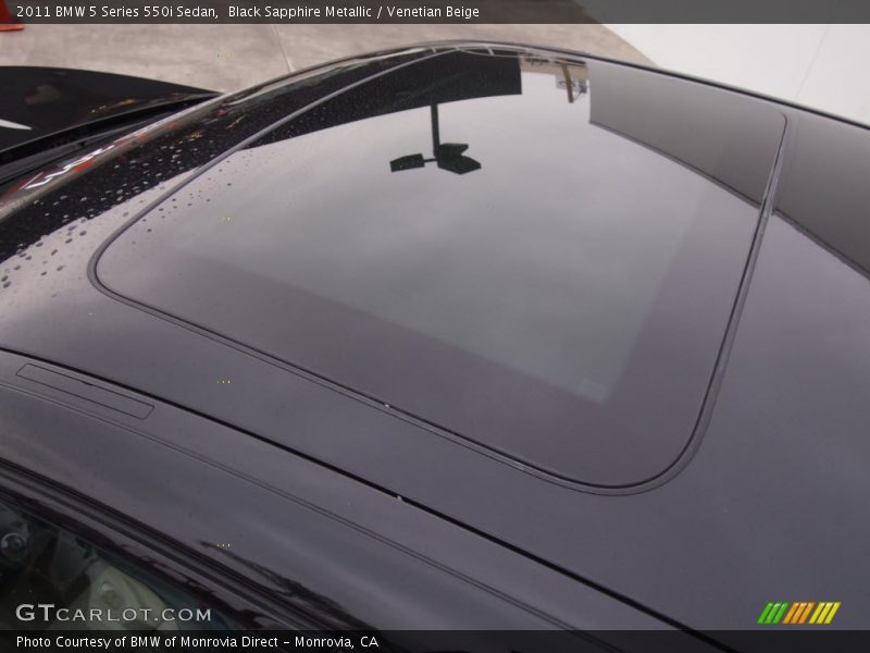 Black Sapphire Metallic / Venetian Beige 2011 BMW 5 Series 550i Sedan