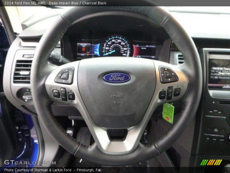 Deep Impact Blue / Charcoal Black 2014 Ford Flex SEL AWD