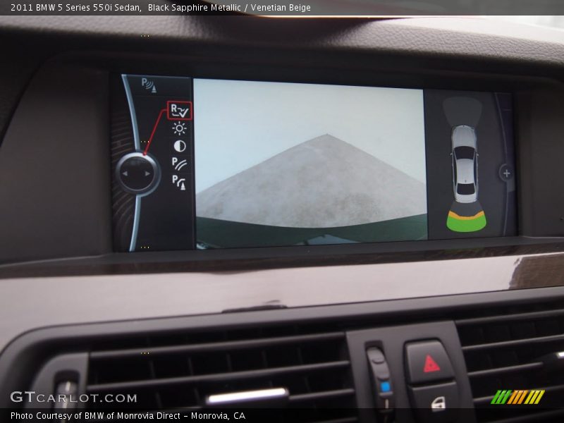 Black Sapphire Metallic / Venetian Beige 2011 BMW 5 Series 550i Sedan