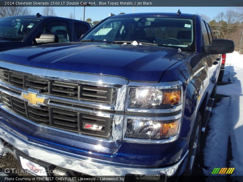 Blue Topaz Metallic / Jet Black 2014 Chevrolet Silverado 1500 LT Double Cab 4x4