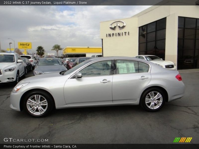 Liquid Platinum / Stone 2012 Infiniti G 37 Journey Sedan