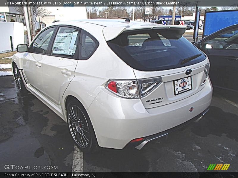 Satin White Pearl / STI Black Alcantara/ Carbon Black Leather 2014 Subaru Impreza WRX STi 5 Door