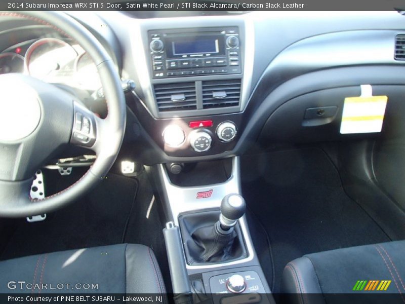 Satin White Pearl / STI Black Alcantara/ Carbon Black Leather 2014 Subaru Impreza WRX STi 5 Door