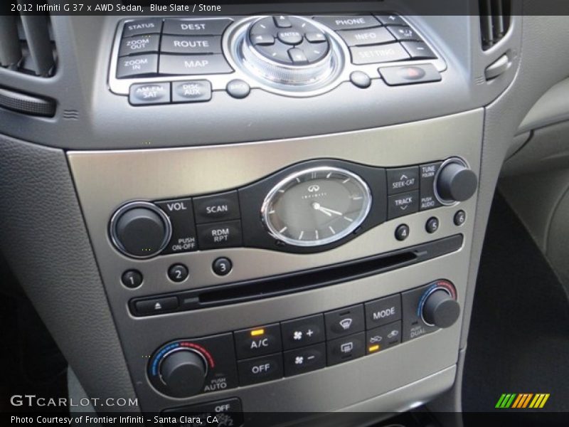 Controls of 2012 G 37 x AWD Sedan