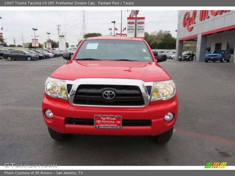 Radiant Red / Taupe 2007 Toyota Tacoma V6 SR5 PreRunner Double Cab