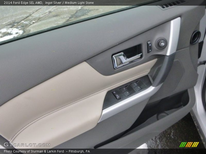 Ingot Silver / Medium Light Stone 2014 Ford Edge SEL AWD