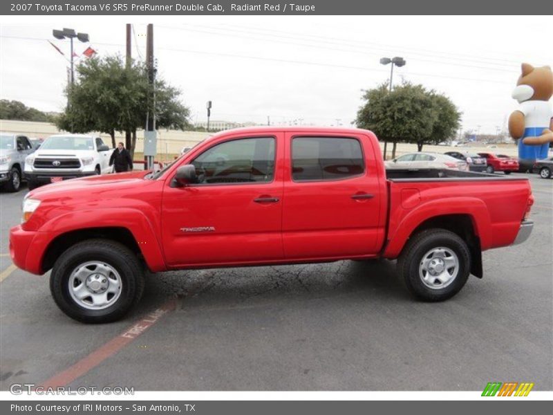 Radiant Red / Taupe 2007 Toyota Tacoma V6 SR5 PreRunner Double Cab