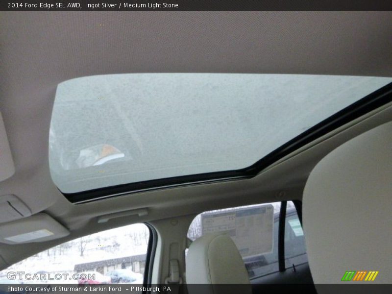 Ingot Silver / Medium Light Stone 2014 Ford Edge SEL AWD