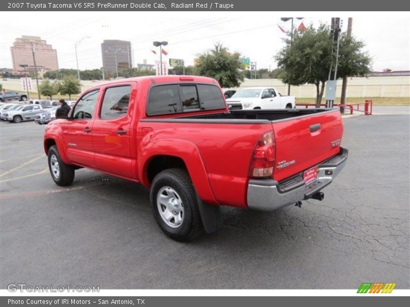 Radiant Red / Taupe 2007 Toyota Tacoma V6 SR5 PreRunner Double Cab